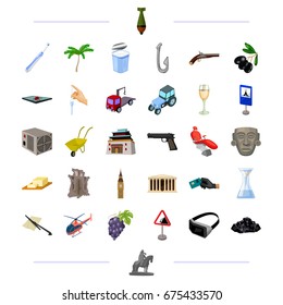 weapons, travel, technology and other web icon in cartoon style. cooking, transport, medicine icons in set collection.