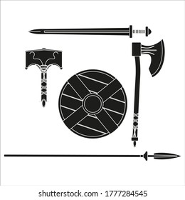 armas utilizadas en la antigüedad por tribus nórdicas vikingas