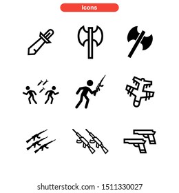 weapons of war icon isolated sign symbol vector illustration - Collection of high quality black style vector icons
