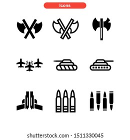 weapons of war icon isolated sign symbol vector illustration - Collection of high quality black style vector icons
