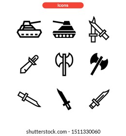 weapons of war icon isolated sign symbol vector illustration - Collection of high quality black style vector icons
