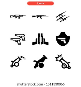 weapons of war icon isolated sign symbol vector illustration - Collection of high quality black style vector icons
