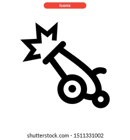 weapons of war icon isolated sign symbol vector illustration - high quality black style vector icons
