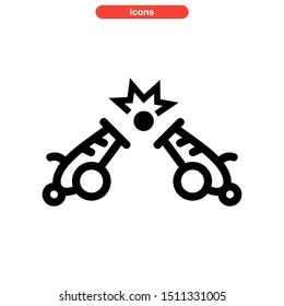 weapons of war icon isolated sign symbol vector illustration - high quality black style vector icons
