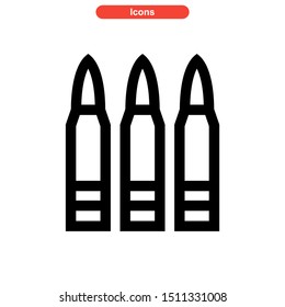 weapons of war icon isolated sign symbol vector illustration - high quality black style vector icons
