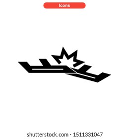 weapons of war icon isolated sign symbol vector illustration - high quality black style vector icons
