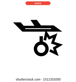 weapons of war icon isolated sign symbol vector illustration - high quality black style vector icons
