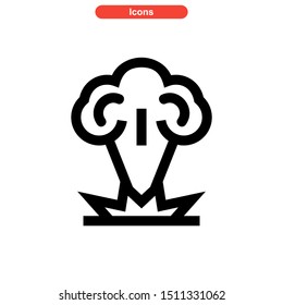 weapons of war icon isolated sign symbol vector illustration - high quality black style vector icons
