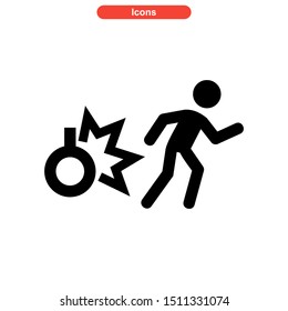 weapons of war icon isolated sign symbol vector illustration - high quality black style vector icons
