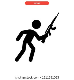 weapons of war icon isolated sign symbol vector illustration - high quality black style vector icons
