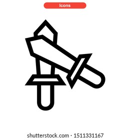 weapons of war icon isolated sign symbol vector illustration - high quality black style vector icons
