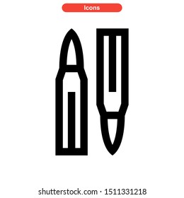 weapons of war icon isolated sign symbol vector illustration - high quality black style vector icons
