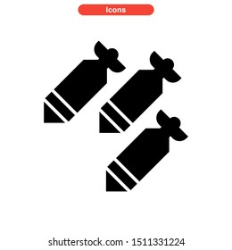 weapons of war icon isolated sign symbol vector illustration - high quality black style vector icons
