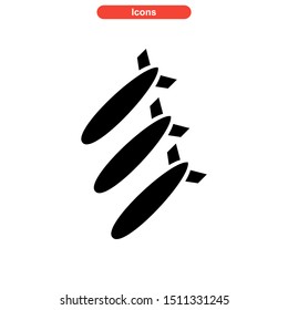 weapons of war icon isolated sign symbol vector illustration - high quality black style vector icons
