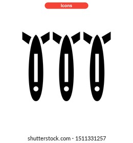 weapons of war icon isolated sign symbol vector illustration - high quality black style vector icons
