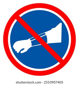 Wear Arm Protection Symbol Sign ,Vector Illustration, Isolate On White Background Label.EPS10 