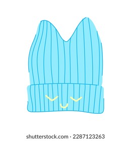 wear beanie hat cartoon. style accessory, cap fashion wear beanie hat sign. isolated symbol vector illustration