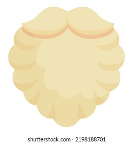 Wear beard icon cartoon vector. Santa holiday. Sticker costume
