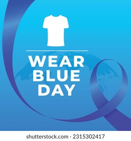 wear blue day design template for celebration. wear blue day vector illustration. wear blue day event.