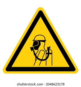 Wear Breathing Apparatus Must Be Worn In This Area Symbol Sign,Vector Illustration, Isolated On White Background Label. EPS10 