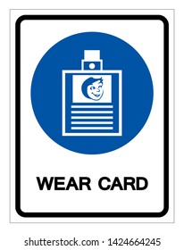 Wear Card Symbol Sign, Vector Illustration, Isolate On White Background Label. EPS10