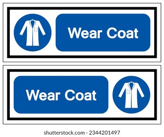 Wear Coat Symbol Sign,Vector Illustration, Isolated On White Background Label. EPS10 
