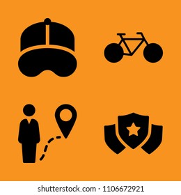 wear, direction, illustration and back icons set. Vector illustration for web and design