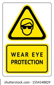 Wear eye protection, label ready to print