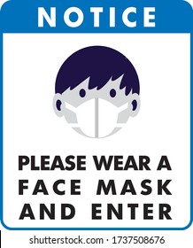 wear a face mask and enter