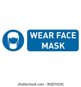 wear face mask icon vector