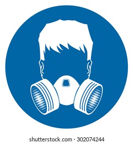 wear face mask icon vector