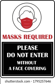 Wear face mask notice. Wear face mask sign and symbol vector. The sign for wearing mask beyond this point. Safety sign. Mask sign. Protective face. Masks. Face covering signs. Warning and Notice COVID