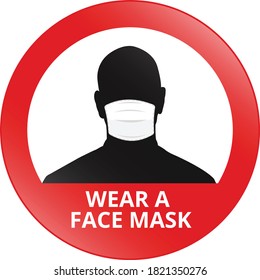 Wear a face mask - sign