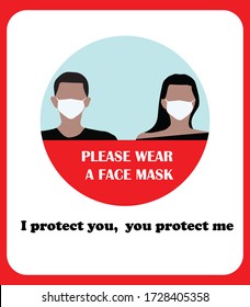 Wear face mask sign for business. Masks required beyond this point sign.  Protect yourself from coronavirus concept. Mandatory surgical and Face mask sign vector. Stop coronavirus. Put surgical mask