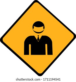 Wear Face Mask sign and symbol. warning sign and symbol.   Put face mask symbol to protect coronavirus spread, outbreak and pandemic. Vector Warning Sign and symbol.