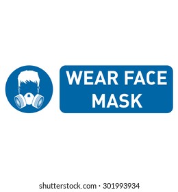 wear face mask vector icon
