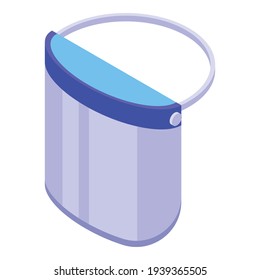 Wear face shield icon. Isometric of Wear face shield vector icon for web design isolated on white background
