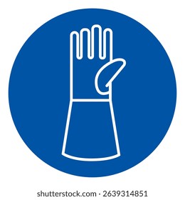 Wear Glove Symbol Sign, Vector Illustration, Isolated On White Background Label. EPS10