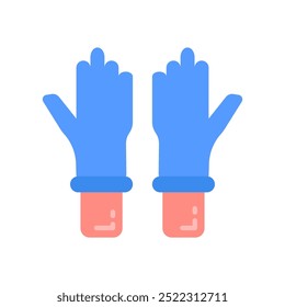 Tragen Handschuhe Flache Symbole, Vektorgrafik