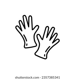 Wear Gloves icon in vector. Illustration