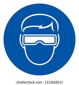 Wear Goggle Symbols, Vector Illustration, Isolate On White Background Icon. EPS10