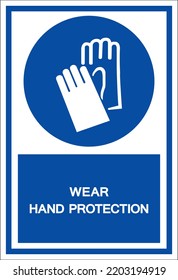 WEAR HAND PROTECTION SAFETY SIGN