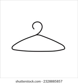 Dibujo dibujado a mano del vector del colgador de ropa aislado en fondo blanco