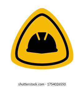 wear head protection sign vector