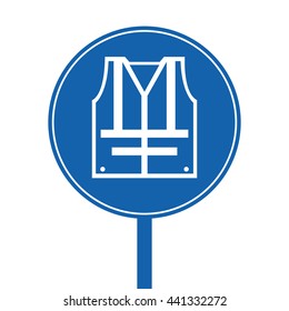 Wear High Visibility Jacket Mandatory Sign