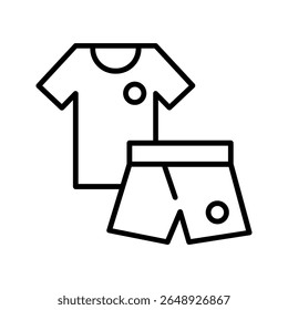 Wear icon in flat style. Simple clothing or apparel symbol representing outfits or daily wear. Isolated on white background. Perfect for fashion apps, wardrobe planners, or clothing store graphics.