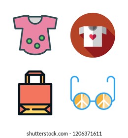 wear icon set. vector set about shopping store, shirt, sunglasses and clothes icons set.