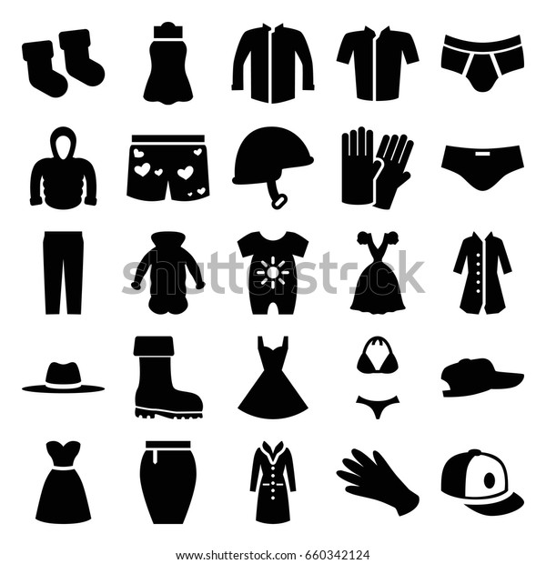 Wear Icons Set Set 25 Wear Stock Vector (Royalty Free) 660342124 ...