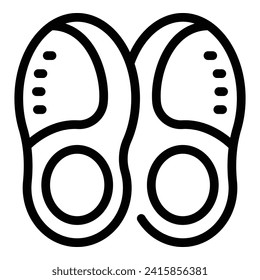 Wear insoles icon outline vector. Bandage ankle. Feet pain lower