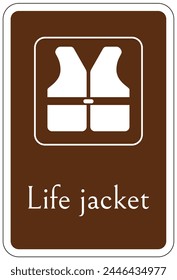 Wear life jacket ring warning sign